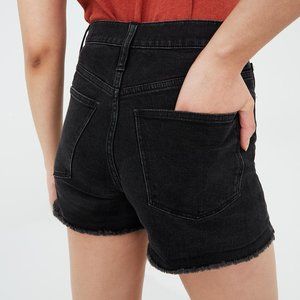 Madewell High-Rise Black Denim Shorts